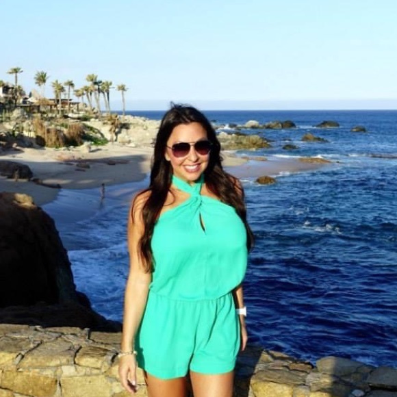 BCBG Casli crossover halter romper - Picture 3 of 13